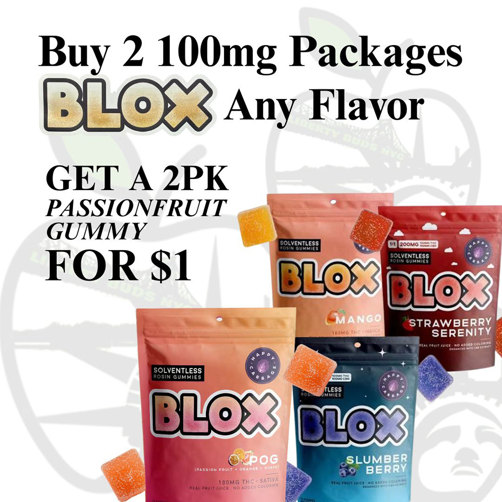 A promo for Blox gummies