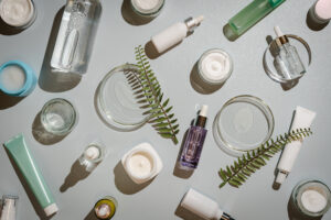 A photo of beauty products