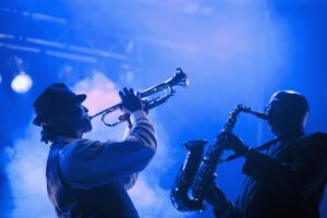 Two people playing Jazz