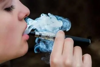 A women vaping