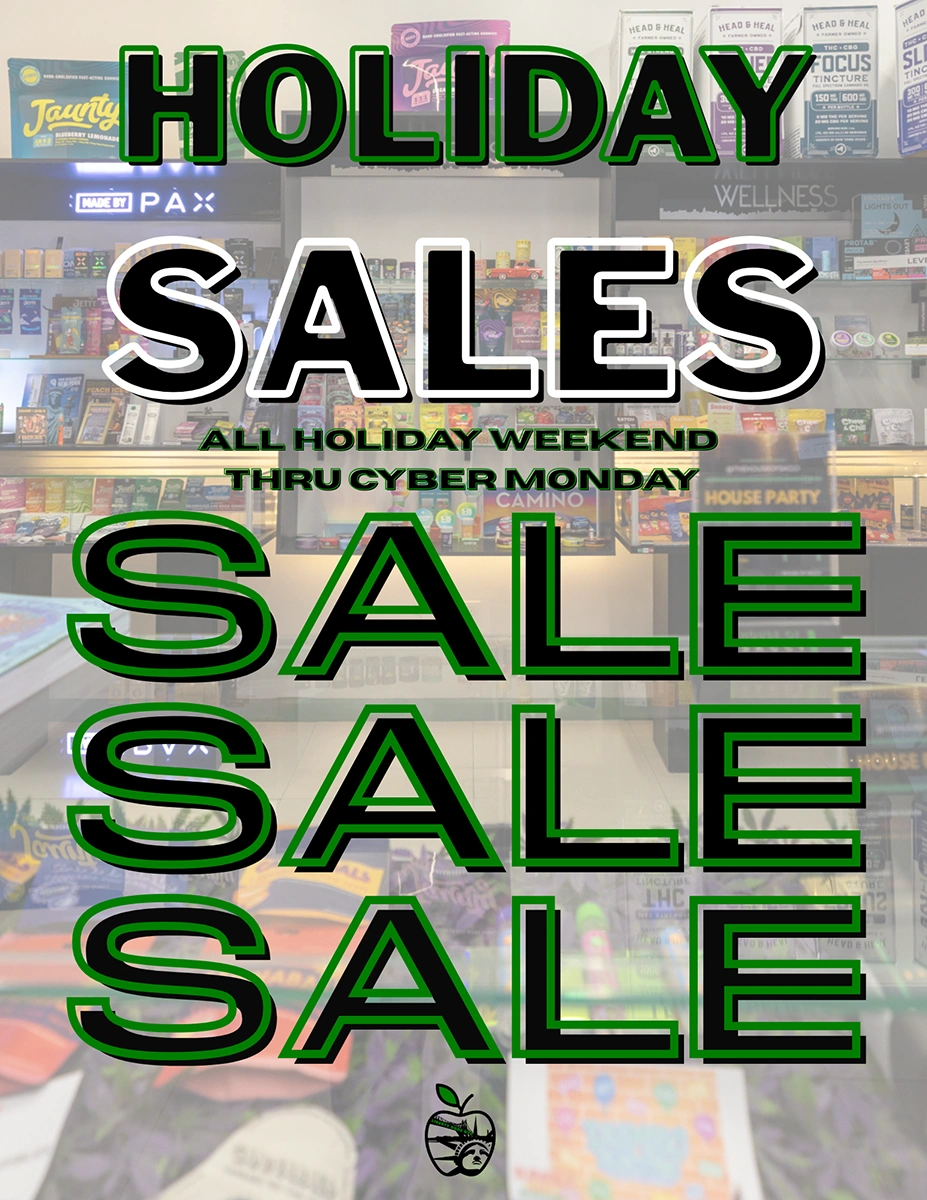 A promo for our holiday sales lasting all holiday weekend