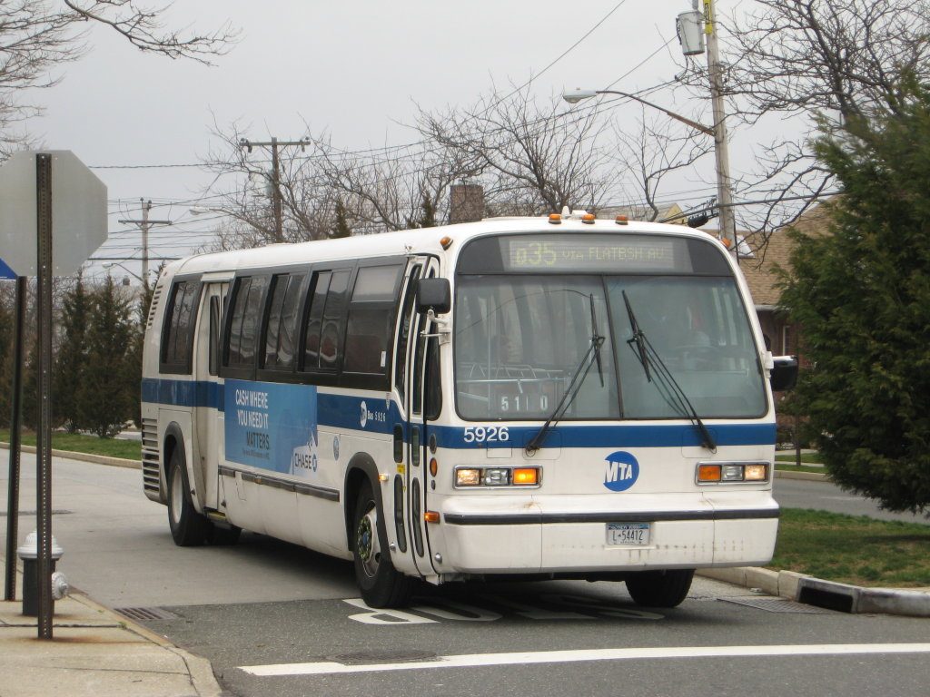 A Q35 bus serving the Rockaway Beach Boulevard corridor