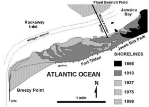 USGS aerial view of the Breezy Point peninsula tip