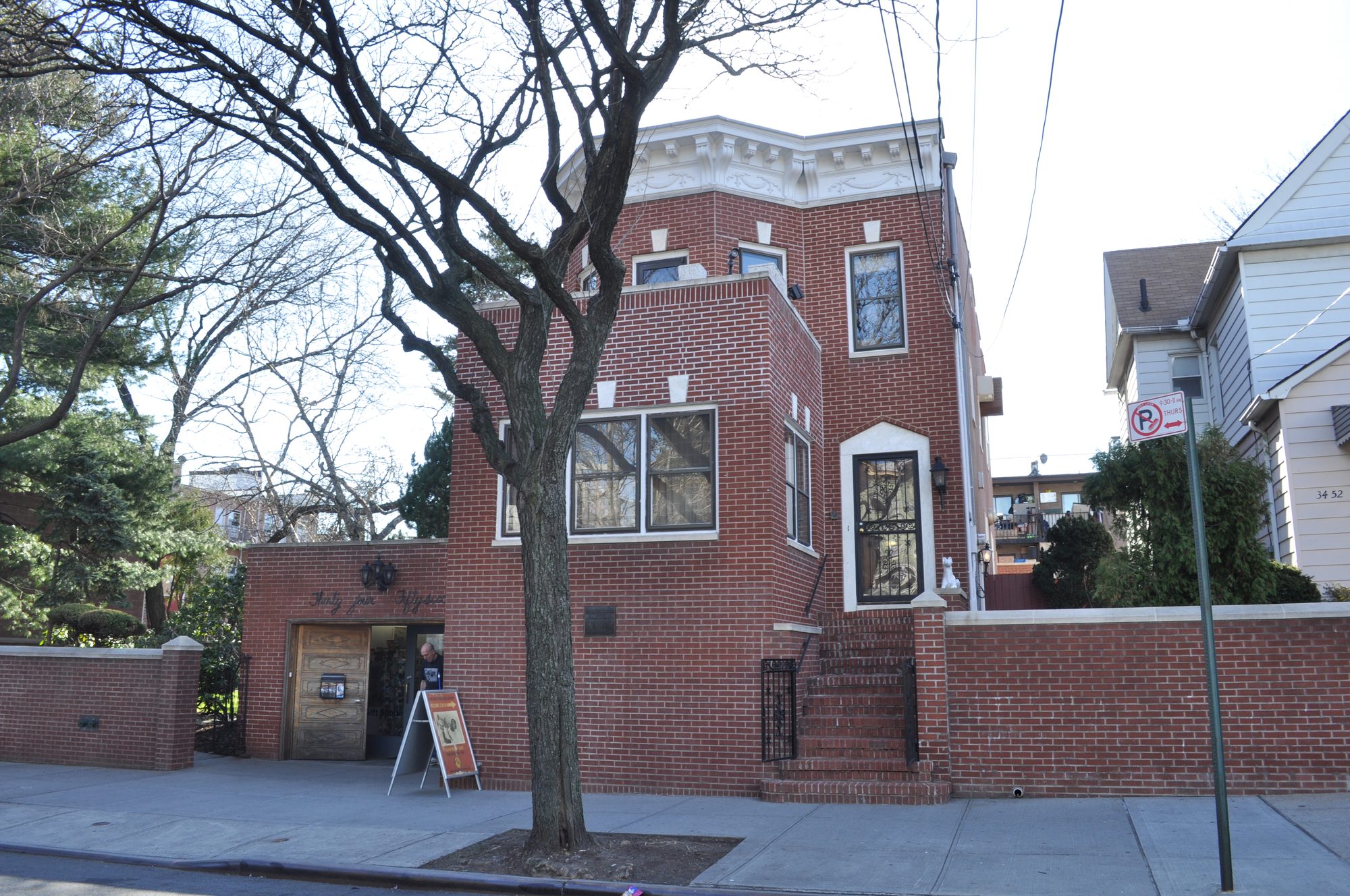The Louis Armstrong House, a brick house museum at 34-56 107th Street in Corona, Queens.