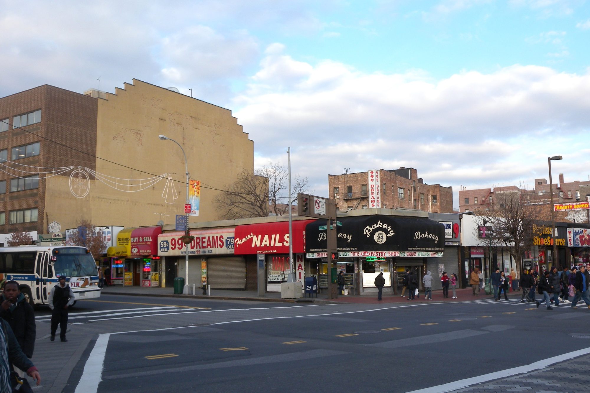 Jamaica Avenue and Sutphin Boulevard in Jamaica, Queens.