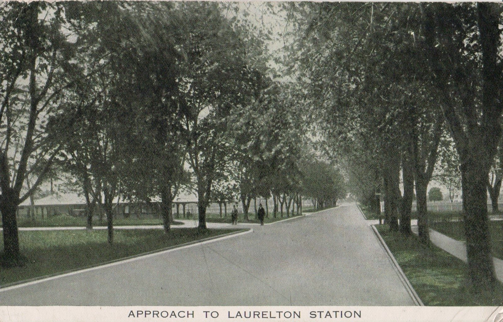 A 1908 postcard of the original Laurelton station in Laurelton, Queens.