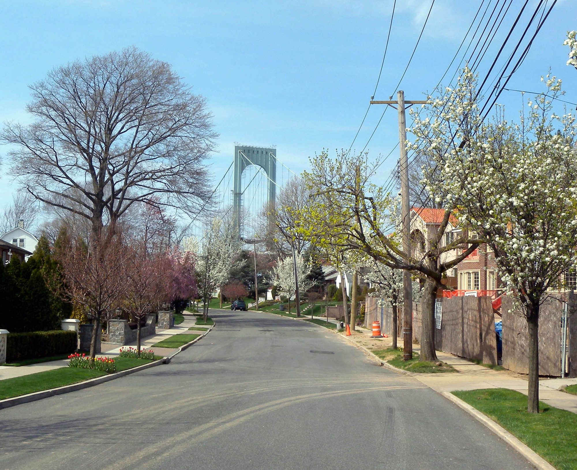 Malba Drive in Malba, Queens, lined with trees and houses